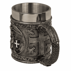 bierkrug Ritter mit edelstahleinsatz